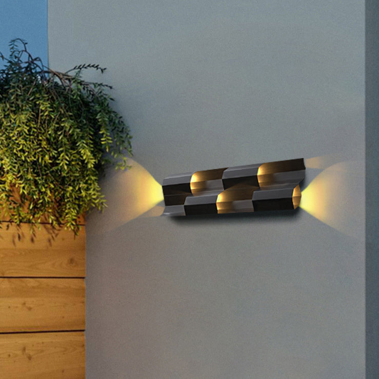 Retro Aluminum Rectangular LED Wall Sconce