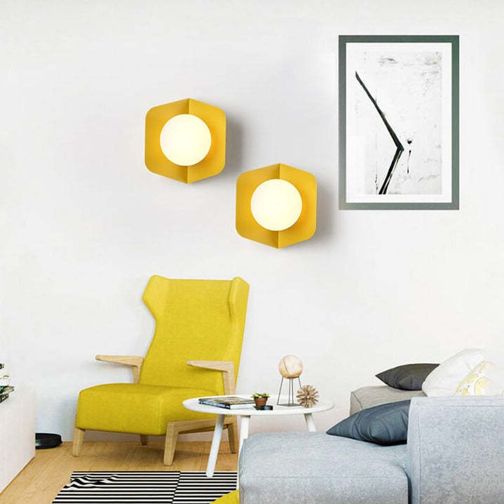 Glass Ball Single Globe Wall Sconce