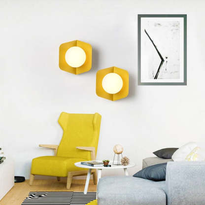 Glass Ball Single Globe Wall Sconce