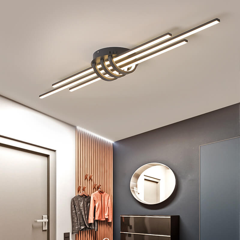 Minimalist Long LED Flush Mount Light