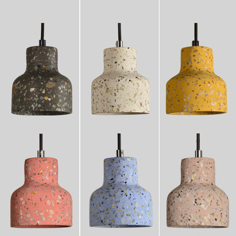 Scandinavian Round Terrazzo Jade Pendant Light