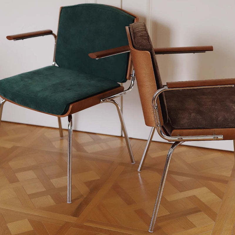 Vintage Wood Plated Iron Dining Chair