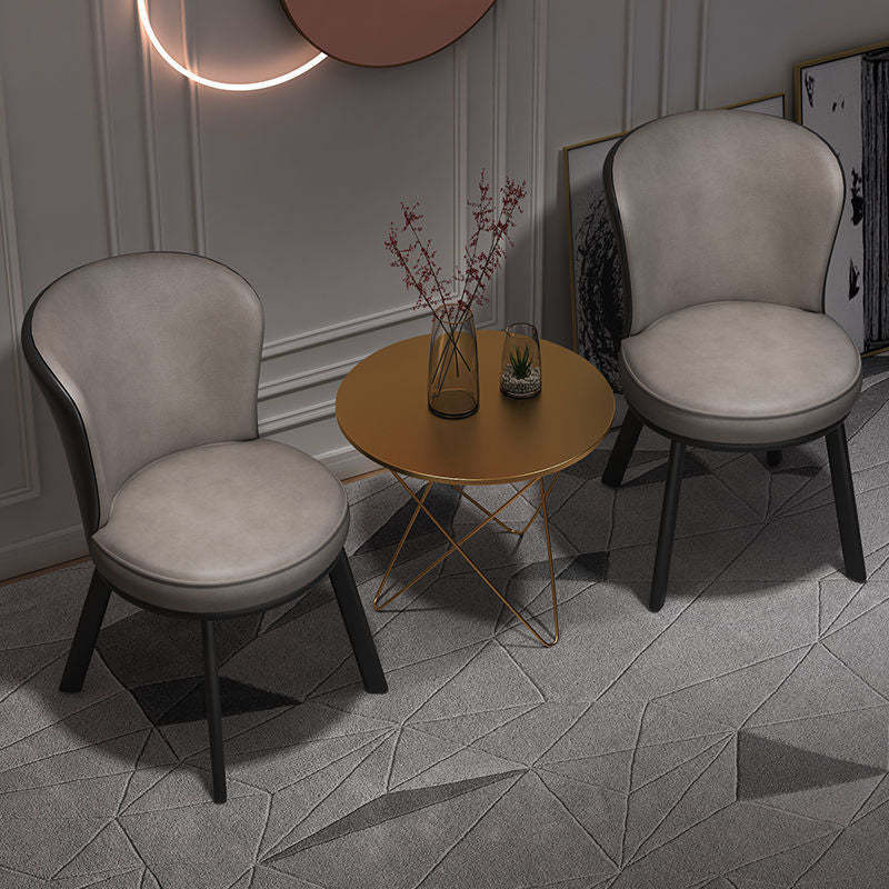 Contemporary Fabric Upholstered Steel Dining Chair