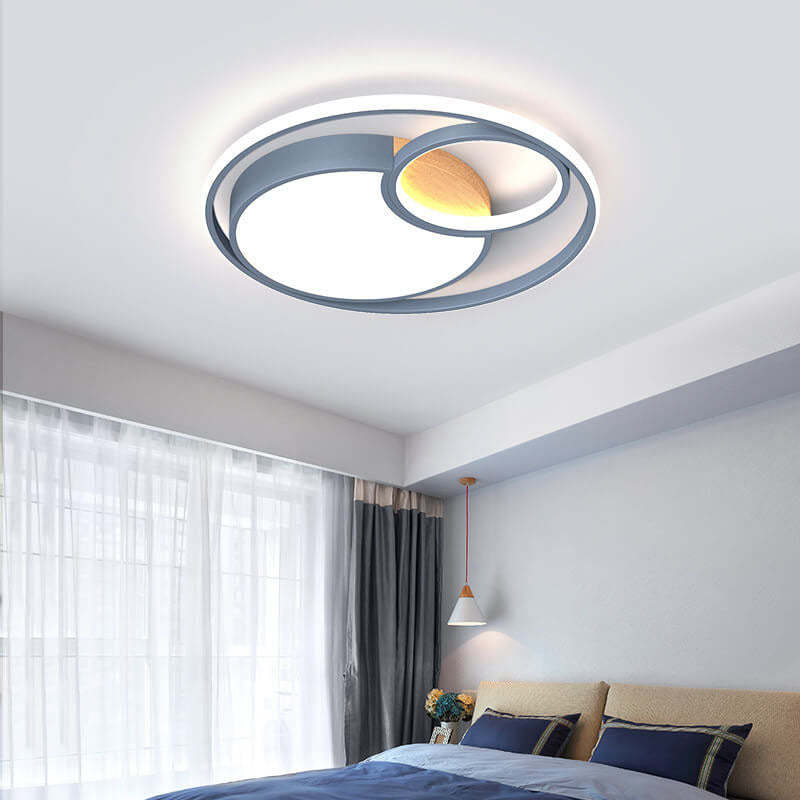 Nordic Color Mix Circles LED Flush Mount Light