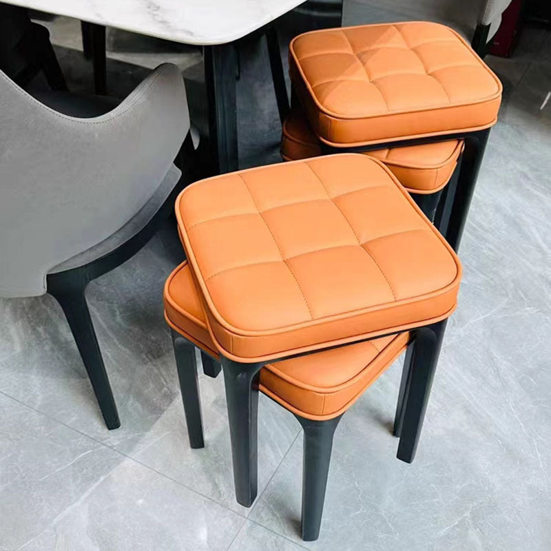 Modern PU Leather Stackable Vanity Stool