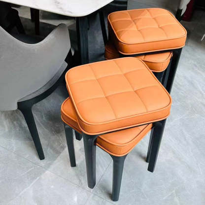 Modern PU Leather Stackable Vanity Stool