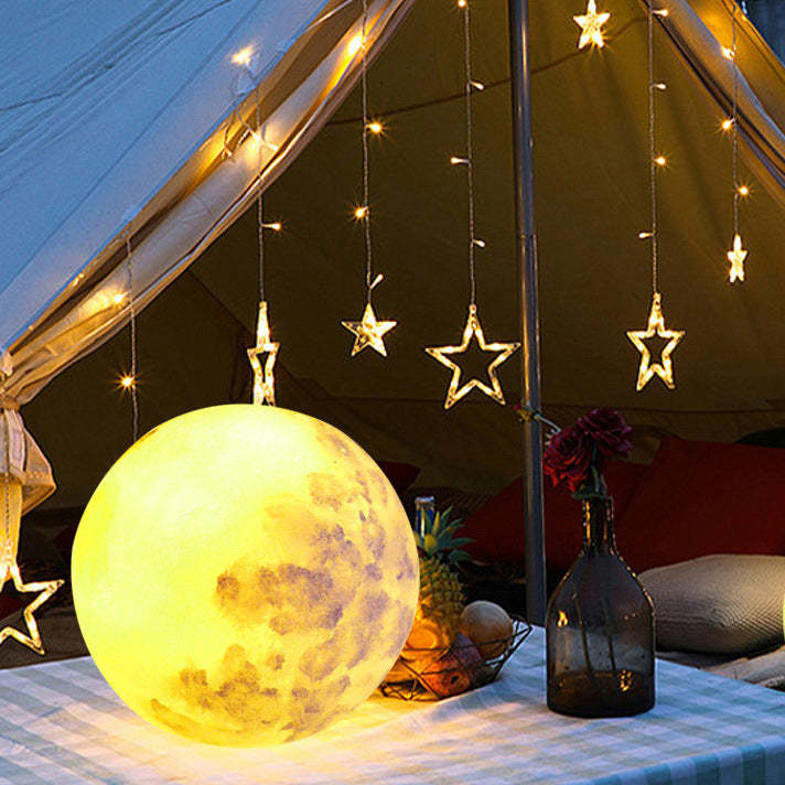 Contemporary Moon Resin Outdoor Landscape Light