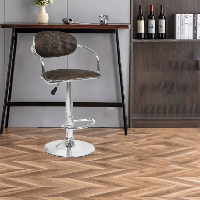 Scandinavian Half Round Wicker Bar Stool