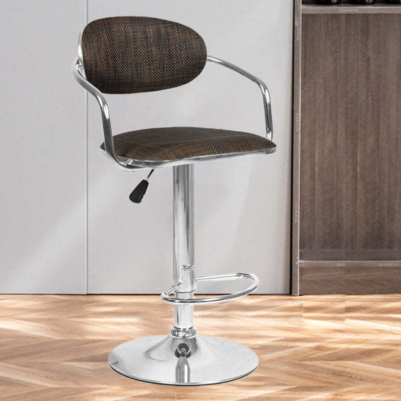 Scandinavian Half Round Wicker Bar Stool
