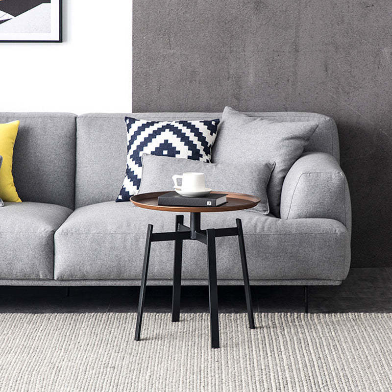 Minimalist Round Iron 4-Leg Coffee Table