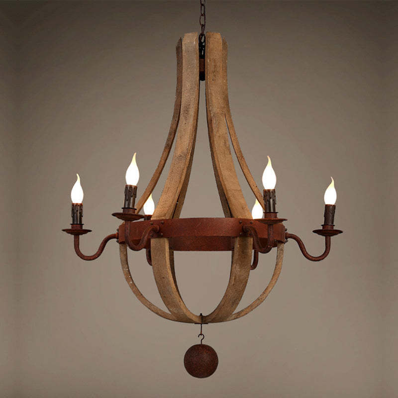 Rustic Branch Candle Holder Wooden Iron Chandelier