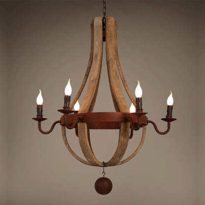 Rustic Branch Candle Holder Wooden Iron Chandelier