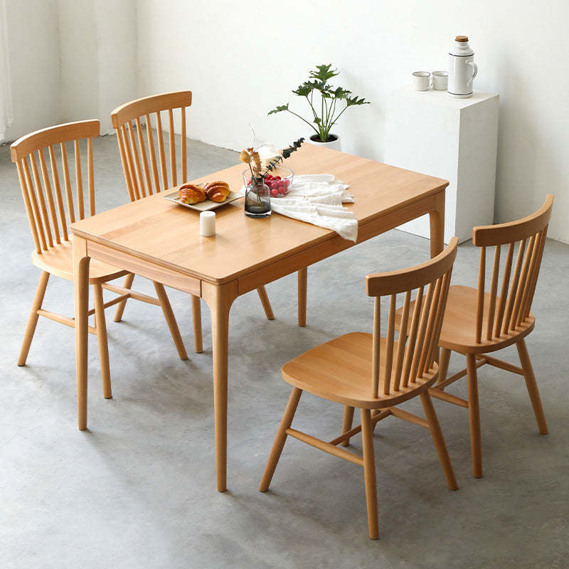 Japanese Solid Wood Dining Chair — Walnut Color