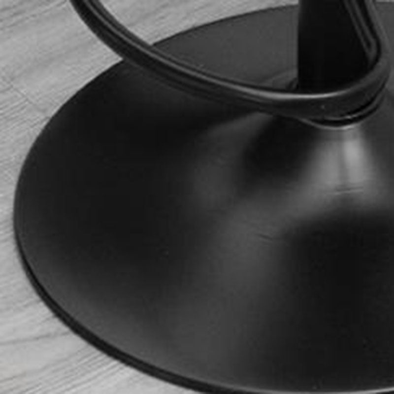 Minimalist Leather Metal Bar Stool — Black / Red