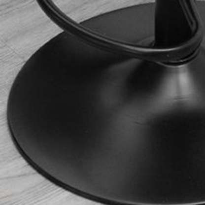 Minimalist Leather Metal Bar Stool — Black / Red