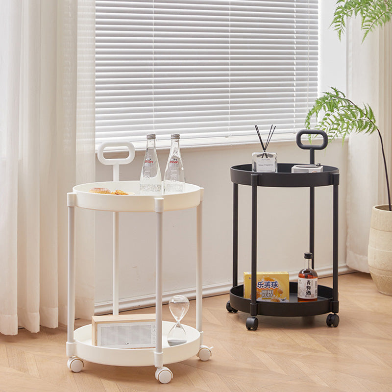 Minimalist Rotating 2-Tier Plastic Coffee Table