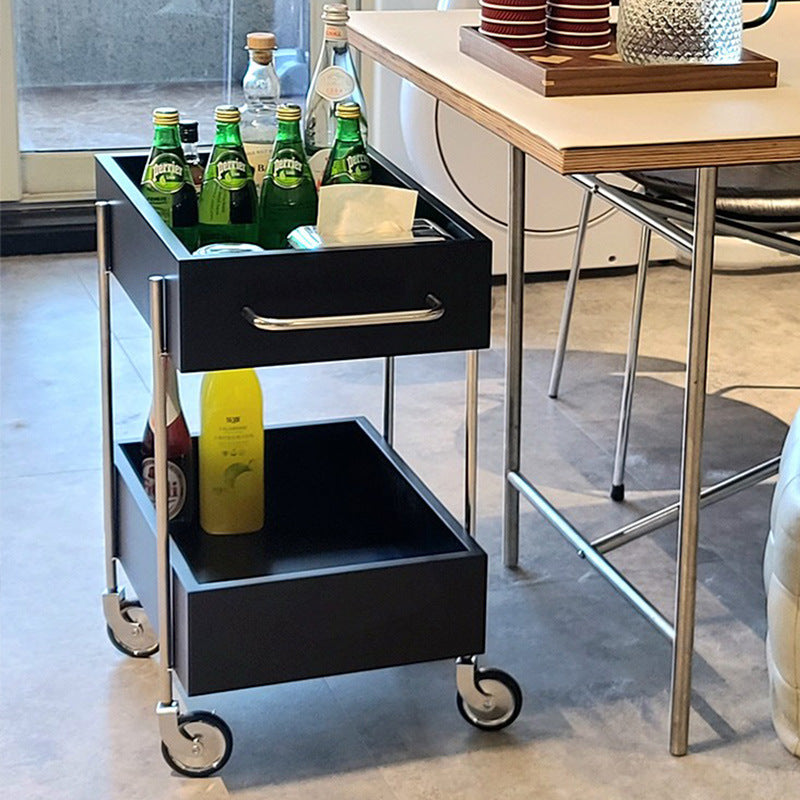 Modern Eclectic Steel 2-Tier End Table
