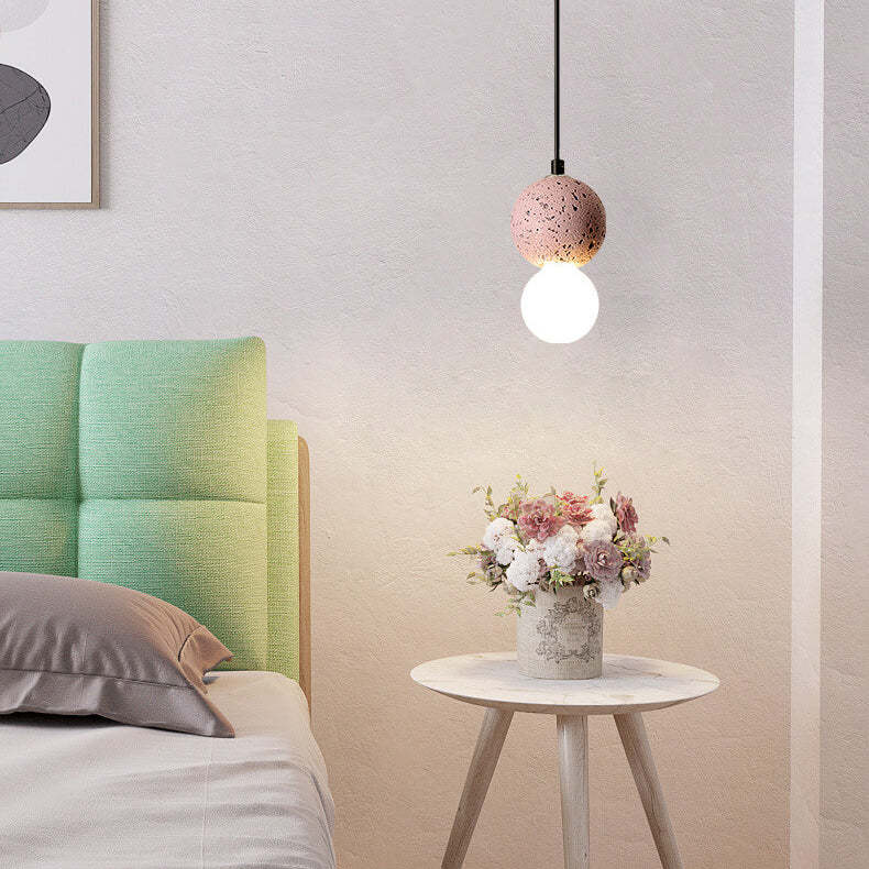Scandinavian Orb Terrazzo Pendant Light