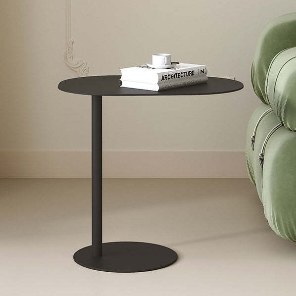 Minimalist Geometric Round Iron End Table