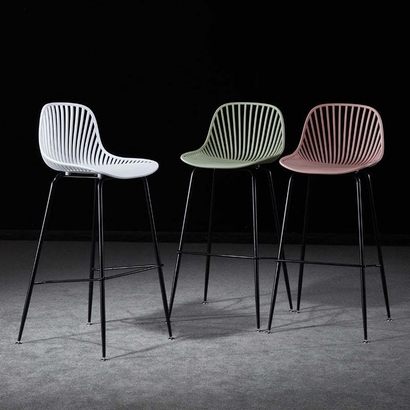 Scandinavian Round Plastic Bar Stool