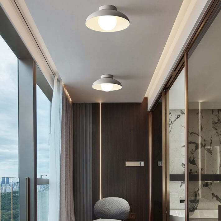 Japanese Wabi-Sabi Iron Glass Ceiling Light