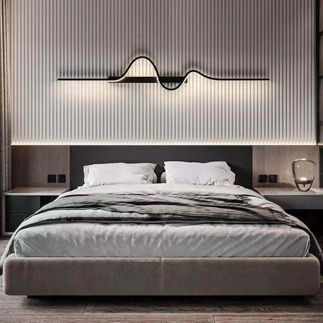 Minimalist Wave Aluminum LED Wall Sconce