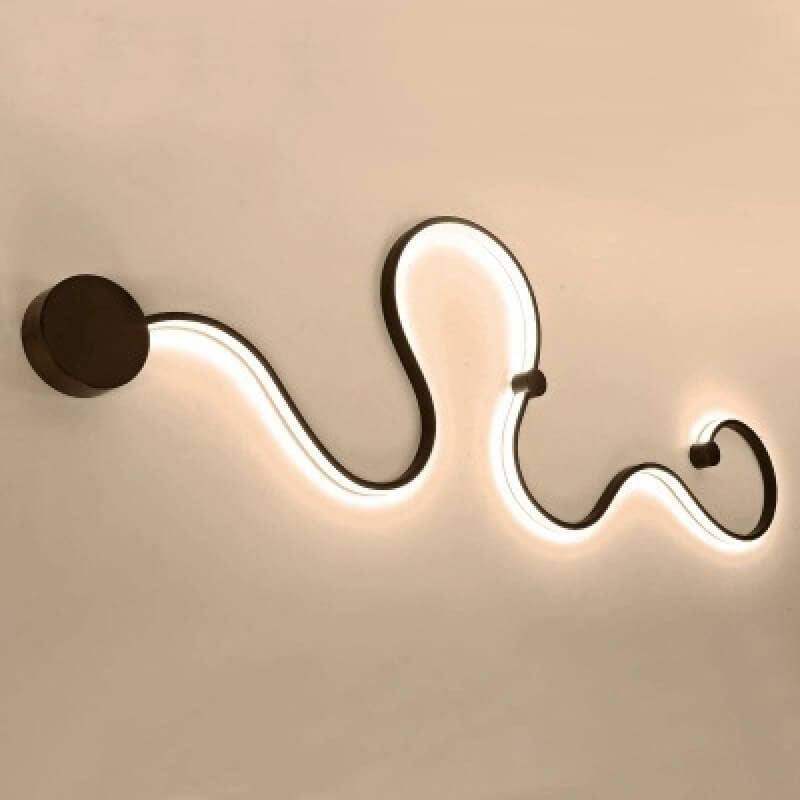 Modern Aluminum Snake Curved LED Sconce