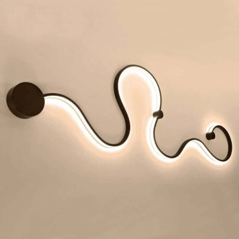 Modern Aluminum Snake Curved LED Sconce