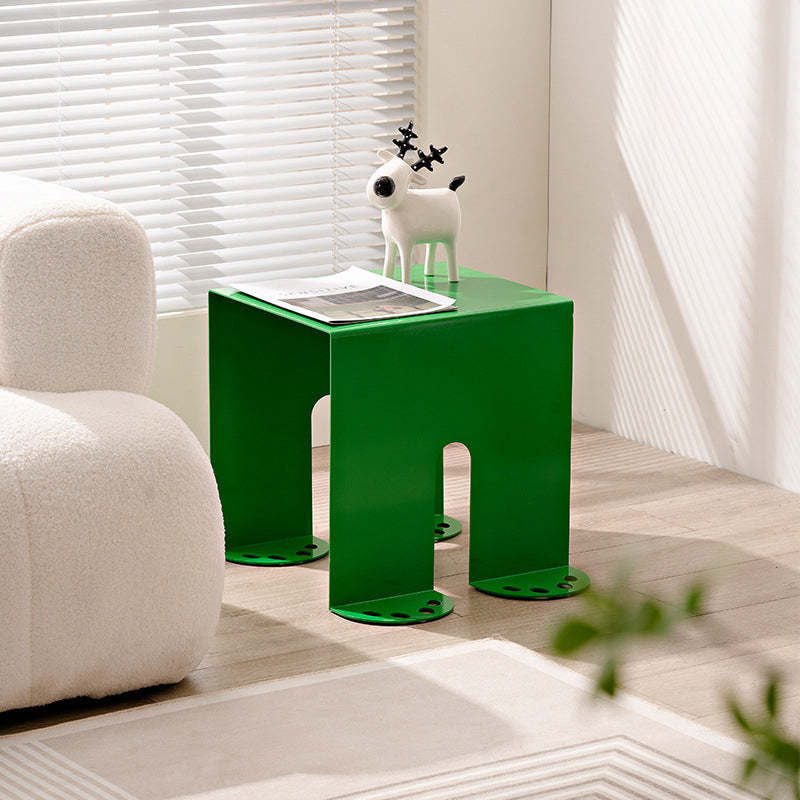 Scandinavian Iron Square End Table