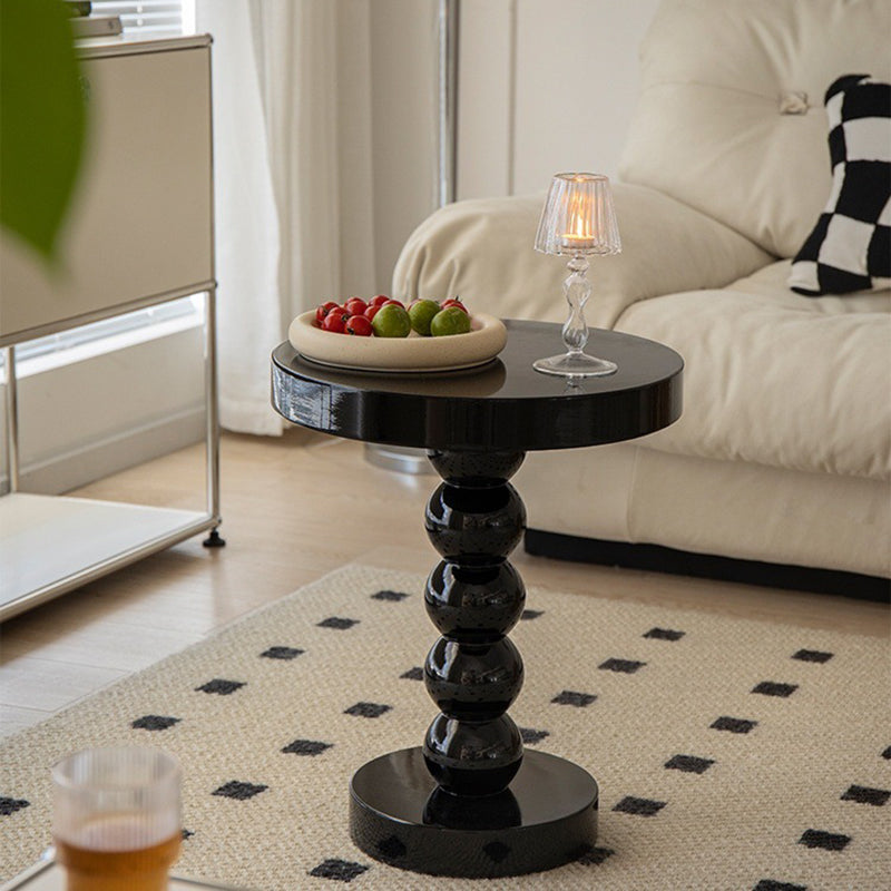 Vintage Round Beaded Wooden Coffee Table