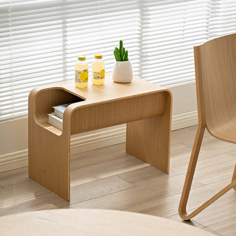 Minimalist Square Wood Coffee Table — Black