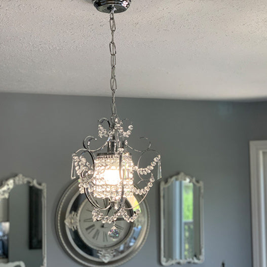 Traditional Luxury Iron Crystal Pendant Light