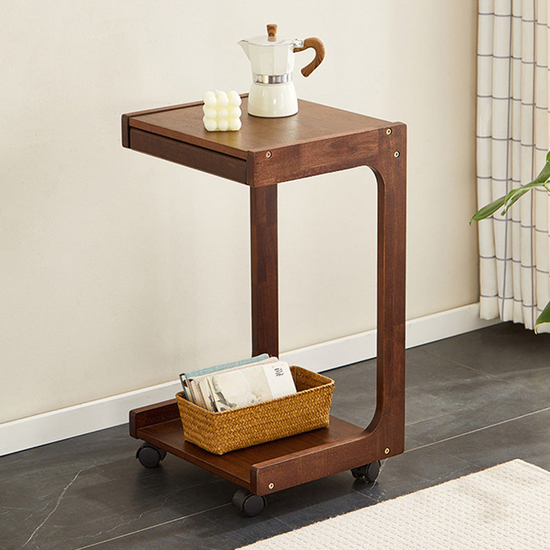 Minimalist Wood Side Table 2-Tier