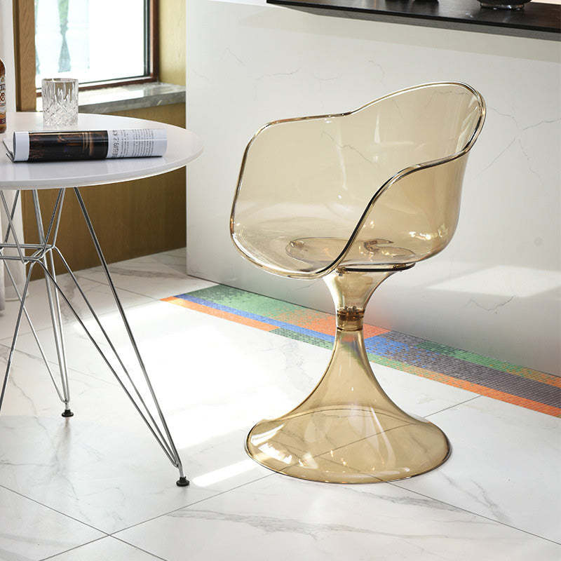 Nordic Acrylic Arc Dining Chair — A / Amber