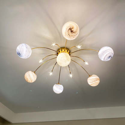 Nordic Kids Iron Glass Earth Planet 13-Light Light