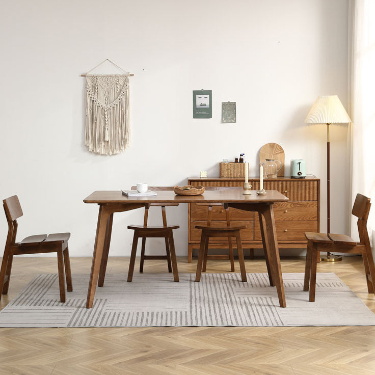 Nordic Ash Wood Rectangular Dining Chair