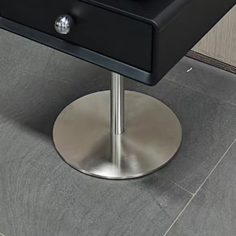 Modern Eclectic Steel Pine 2-Tier End Table