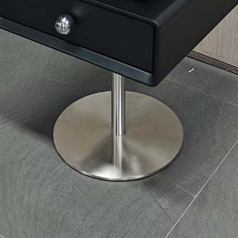 Modern Eclectic Steel Pine 2-Tier End Table