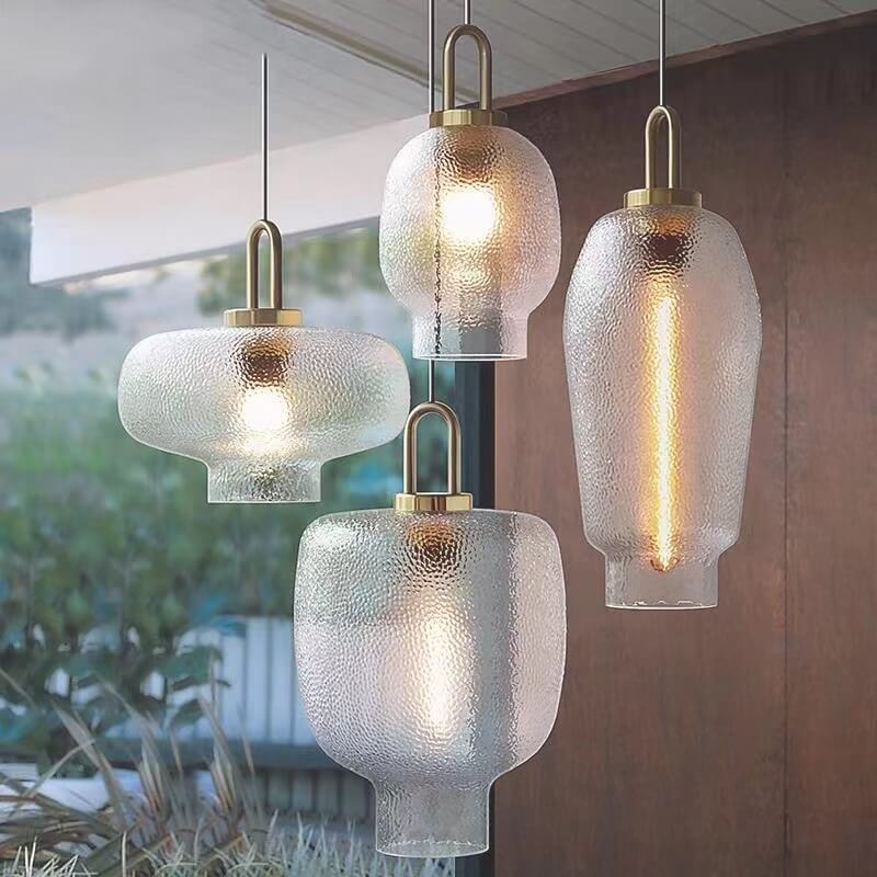 Nordic Luxe Oval Clear Glass Pendant Light