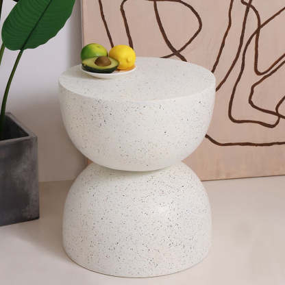 Nordic Round Magnesium Oxide End Table