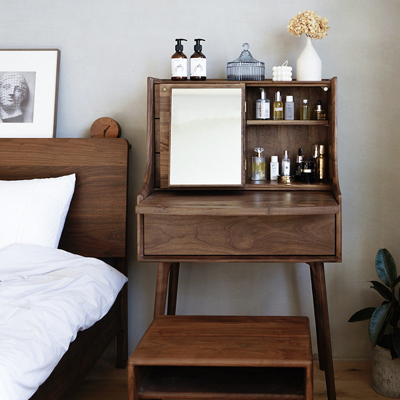 Chinese Wood 5-Drawer Nightstand