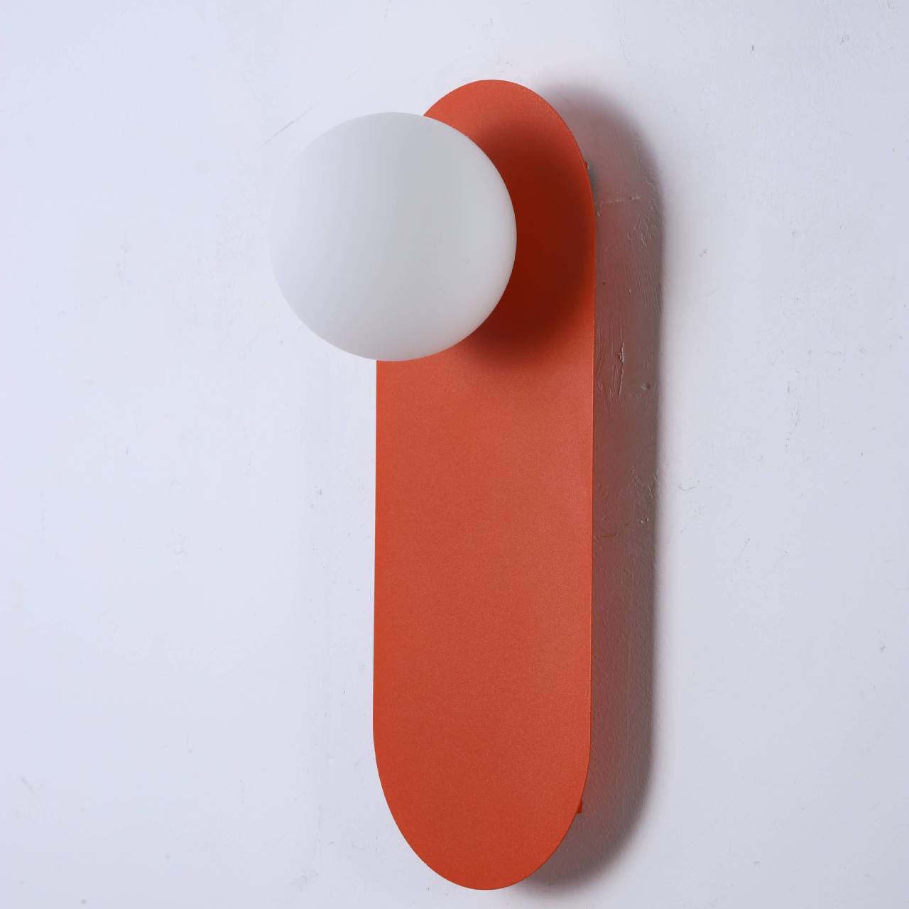 Nordic Minimalist Glass Orange Ring Sconce