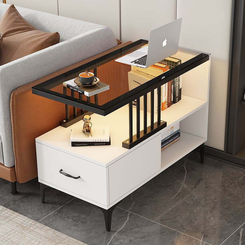 Contemporary Glass 2-Tier End Table