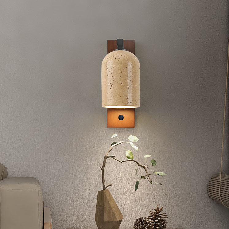 Japanese cylinder decor wood wall sconces — 220V-240V (UK/AU)