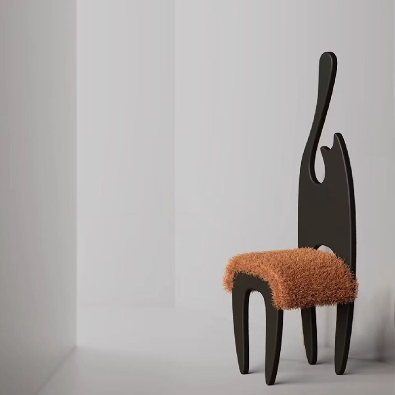 Cat Wood Fabric Chair