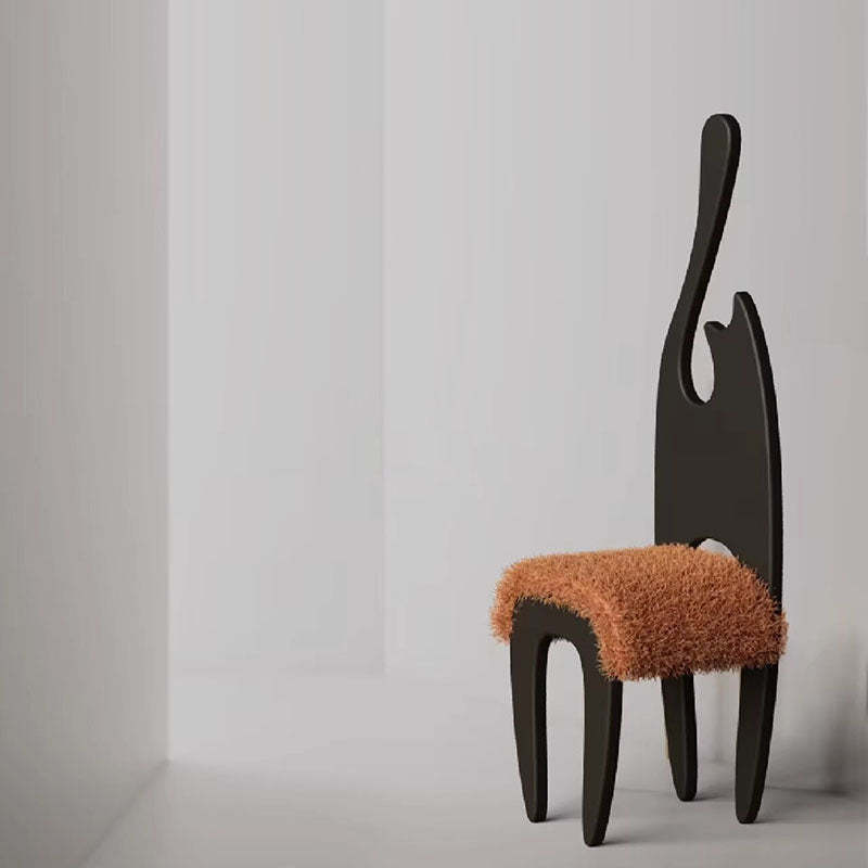 Cat Wood Fabric Chair