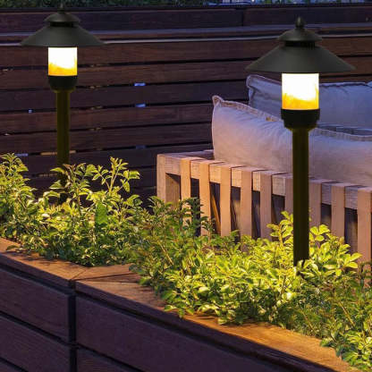 Minimalist Umbrella Aluminum Marble LED Outdoor Light