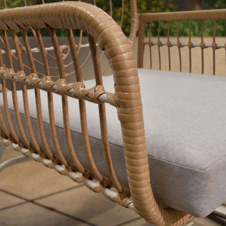 Chinese Rattan Steel Cushion Recliner
