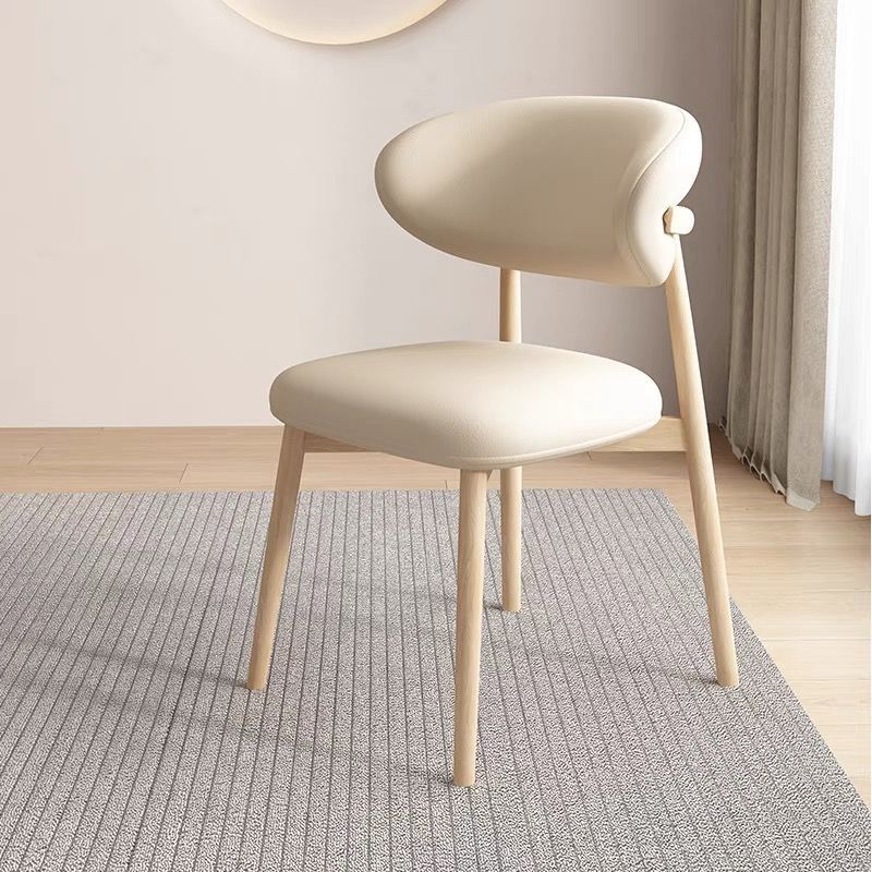 Nordic Leather Metal Dining Chair — Gray + Black Frame