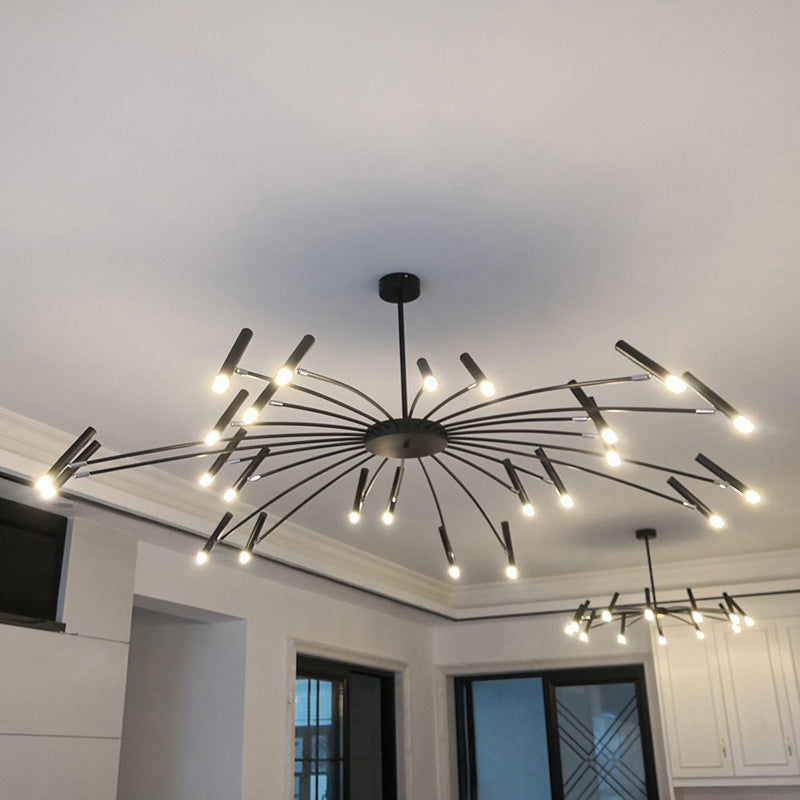 Scandinavian Radioactive Iron Aluminum Chandelier